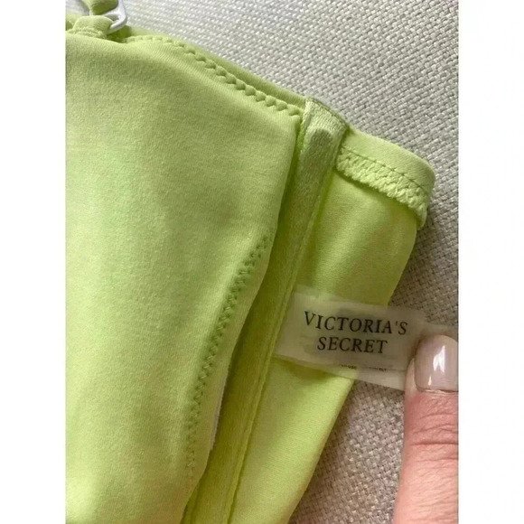 Women's VICTORIA'S SECRET 2 Pc Twisted Bandeau Color Block Halter Bikini Sz S L - Picture 9 of 9